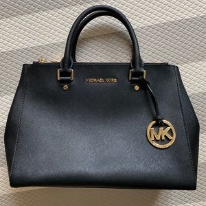 Michael Kors Black Sutton Satchel Purse